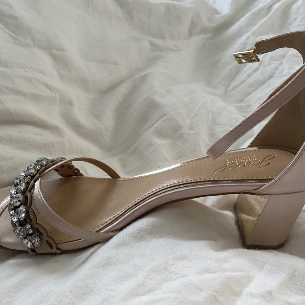 badgley mischka champagne shoes